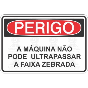 A máquina não pode ultrapassar a faixa zebrada